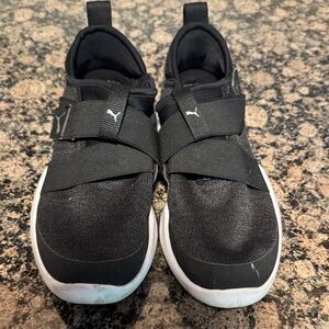 Puma Black Sneakers with White Accents
